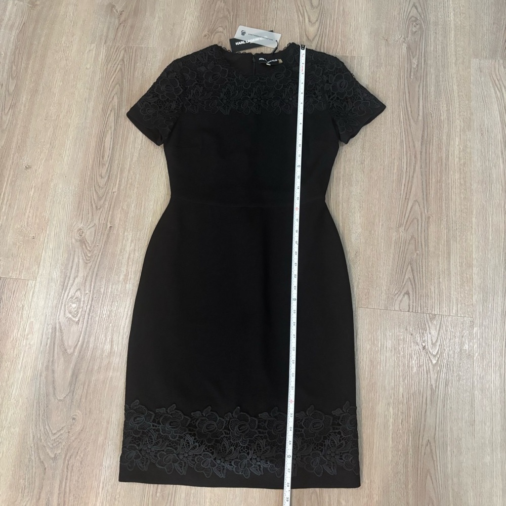 Karl Lagerfeld Black Floral Midi Dress - Picture 4 of 11